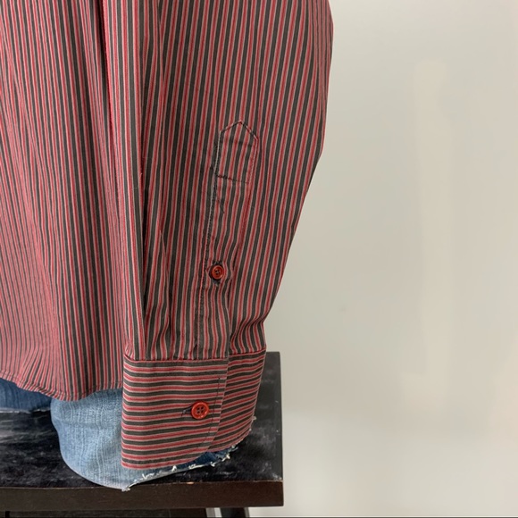 Ted Baker London Dress Shirt 5 42 Pinstripe Stripe - Picture 5 of 8